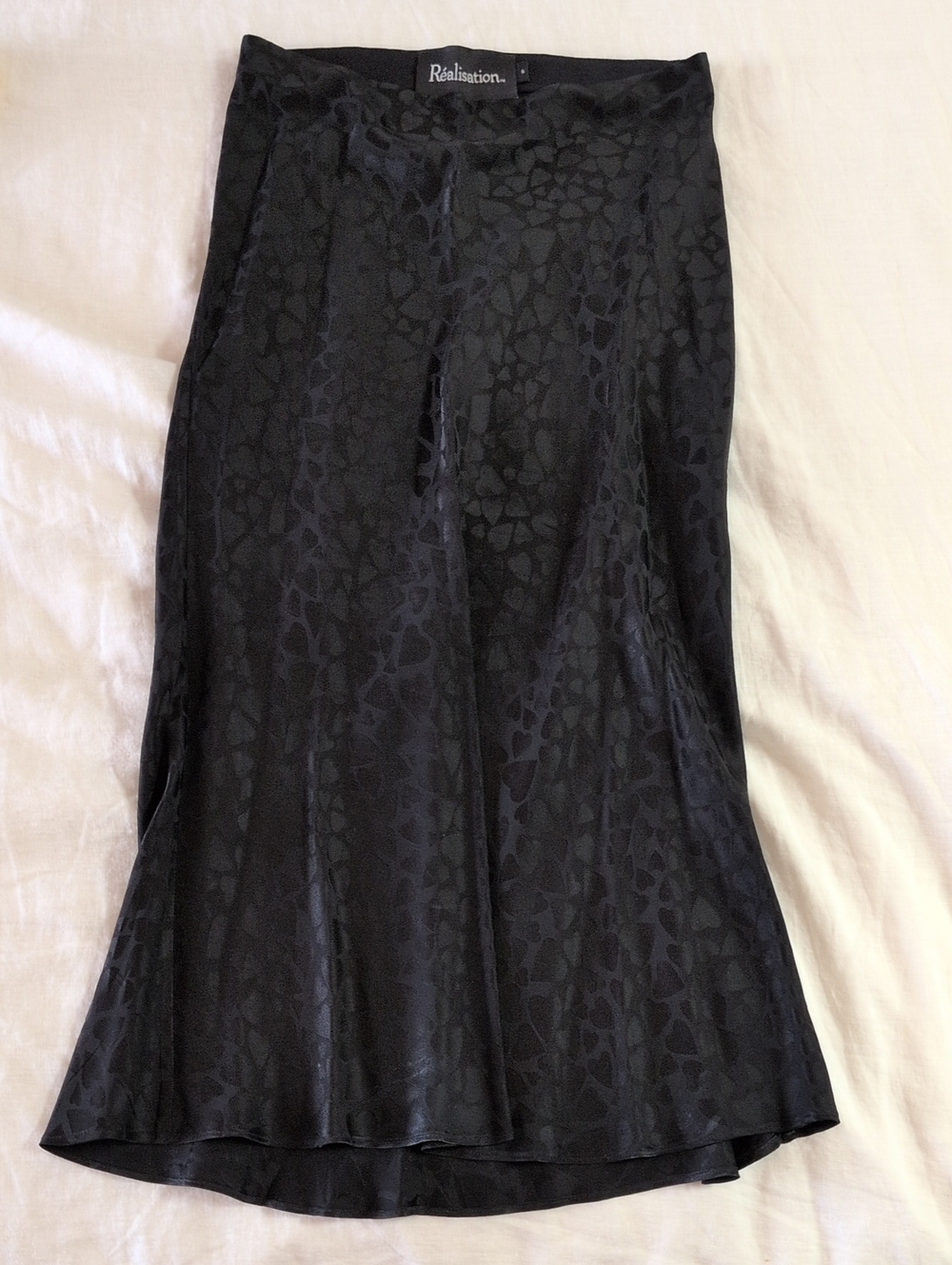 Réalisation Par Black Floral-Jacquard Midi Skirt